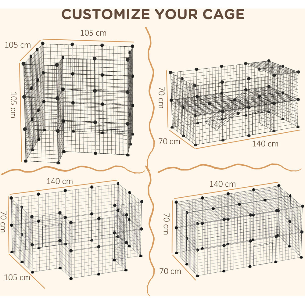 PawHut DIY Pet Playpen Metal Wire Fence 36 Panel Enclosure Image 4