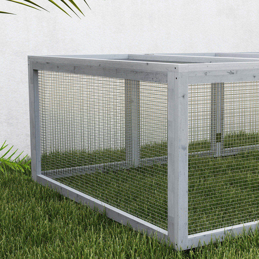PawHut Grey Small Animal Pet Hutch Image 5
