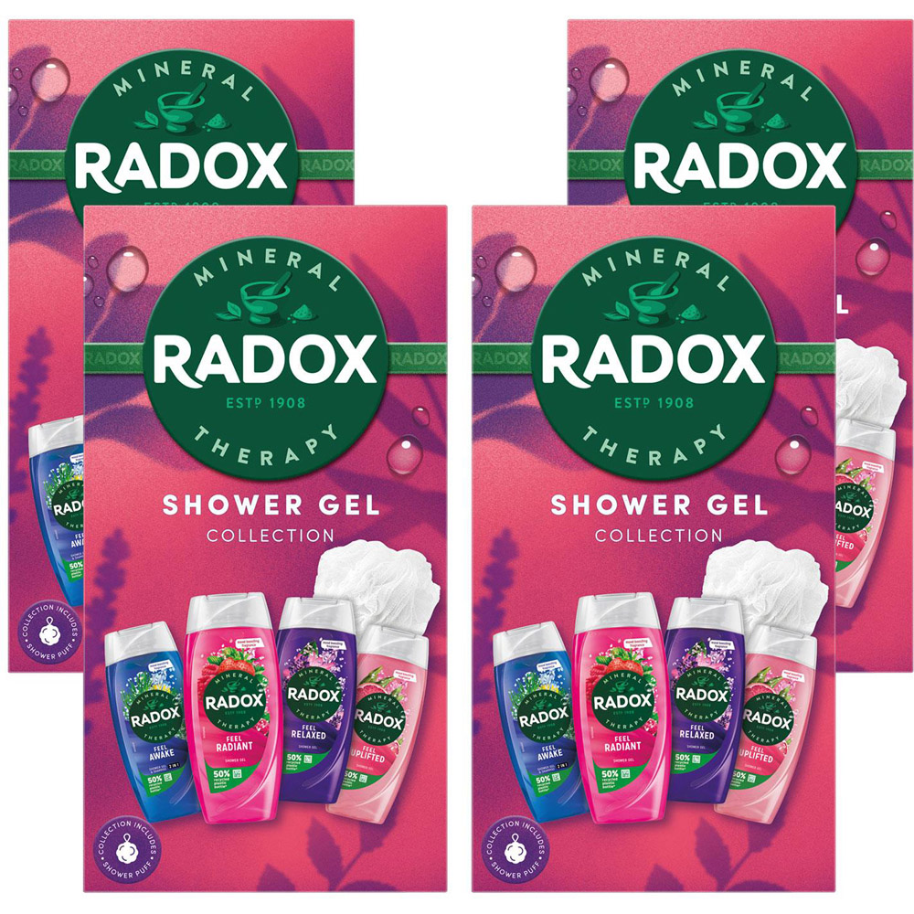 Radox Feel Uplifted Relaxed Radiant and Awake Shower Gel Bundle 4 Pack Image 1