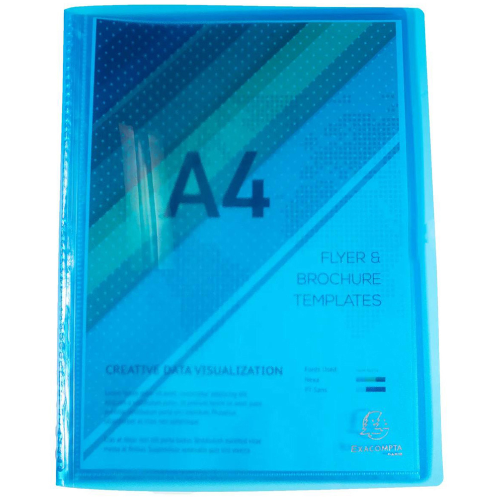 Exacompta Idearama A4 Multicolour PP 60 Pocket Display Book 8 Pack Image 4
