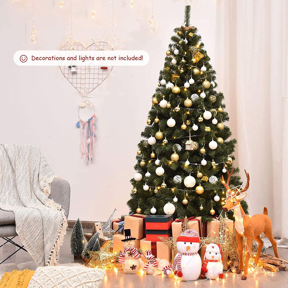Costway Hinged PVC Artificial Christmas Tree 6ft Image 3