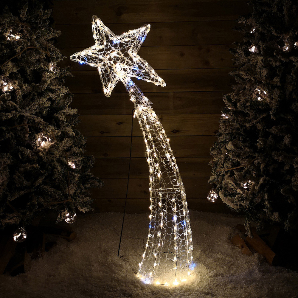 Samuel Alexander Soft Acrylic 2D Shooting Star LED Christmas Decoration 120cm Image 1