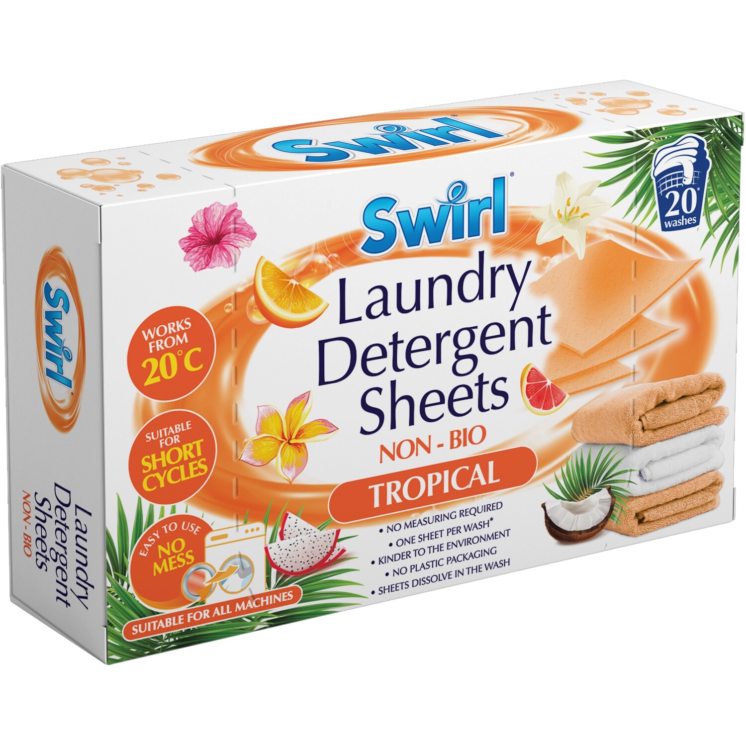 Swirl Laundry Non Bio Detergent Sheets Image 2