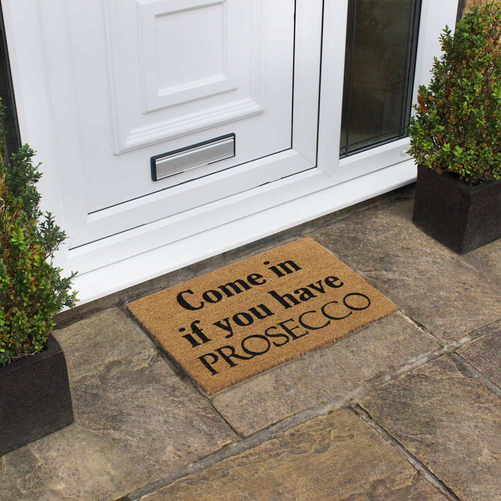 JVL Prosecco Latex Coir Door Mat 40 x 70cm Wilko