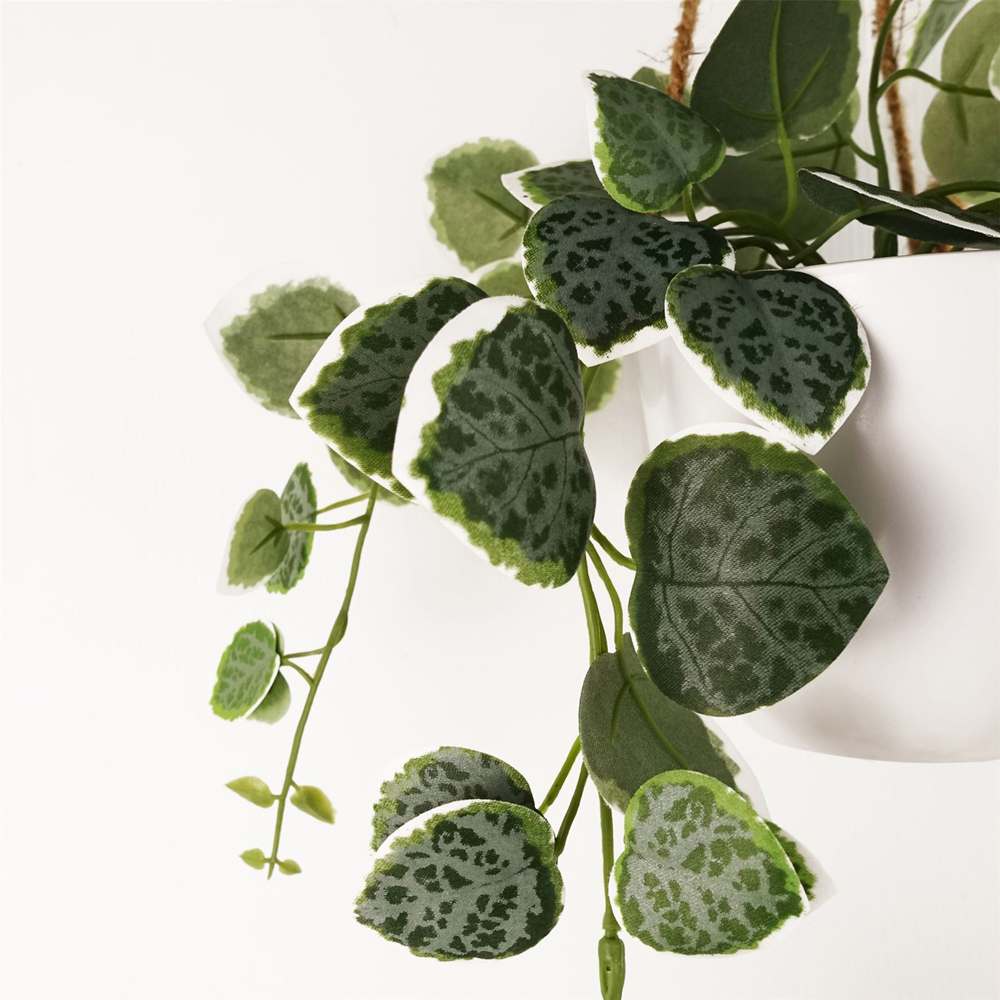 Leaf Green Trailing String of Hearts Hanging Artificial Plant in Pot 3ft Image 2