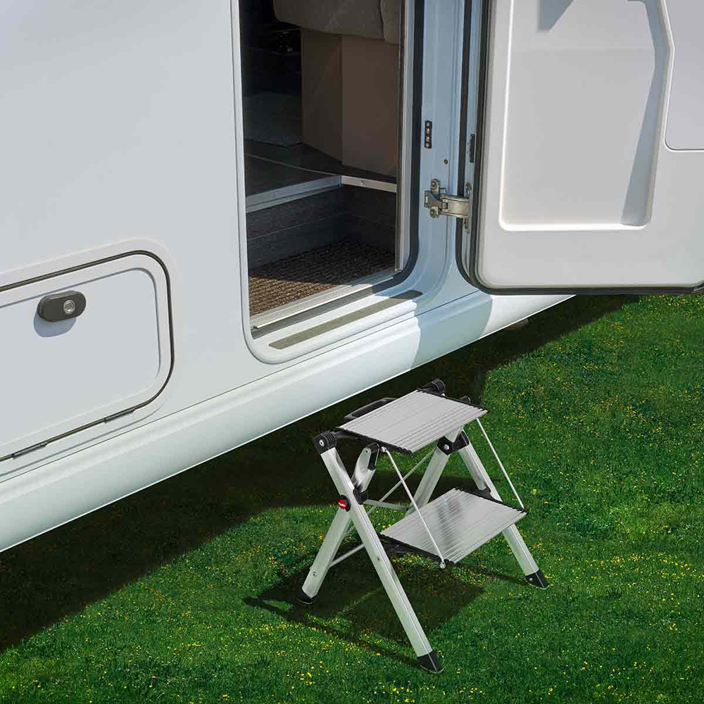 Hailo 4310-100 MK80 2 Step ComfortLine Aluminium Comfort Folding Step Image 2