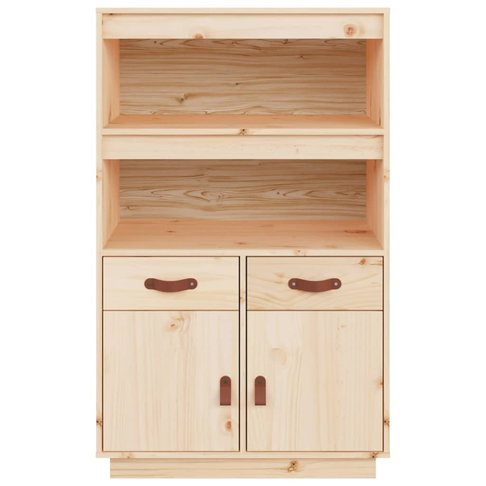 vidaXL 2 Door 2 Drawer 2 Shelf Solid Pine Wood Highboard Image 5