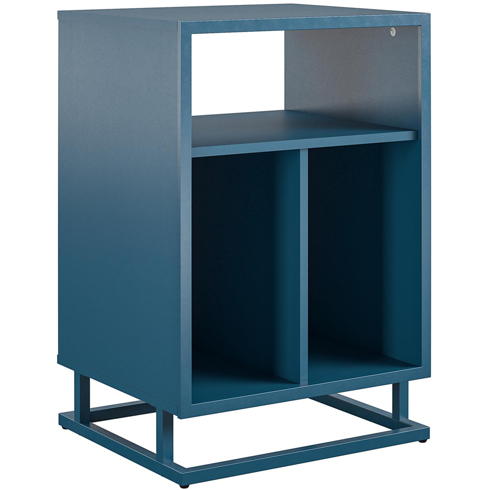 Novogratz Regal 3 Shelf Blue Turntable Stand Image 2