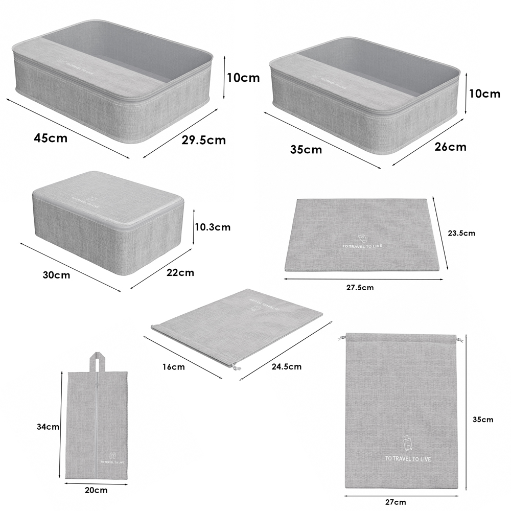 H&O Direct Cloth Storage Cube 7 Piece Image 5