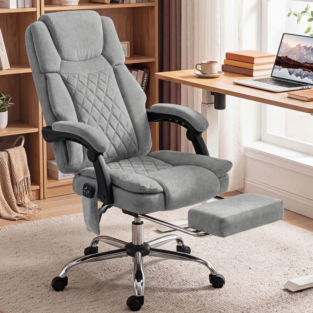 Portland Grey Massage and Heat Executive Office Chair Image 1