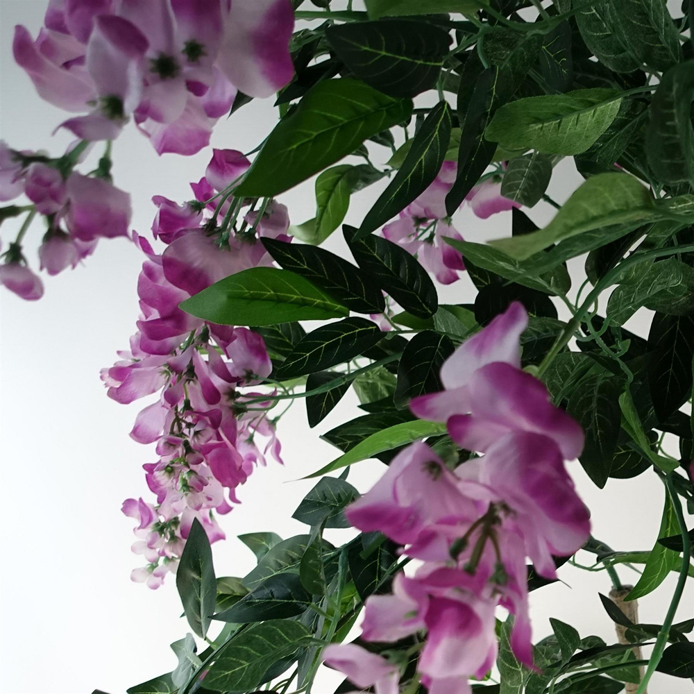 Leaf Light Pink Purple Wisteria Artificial Tree 150cm Image 2