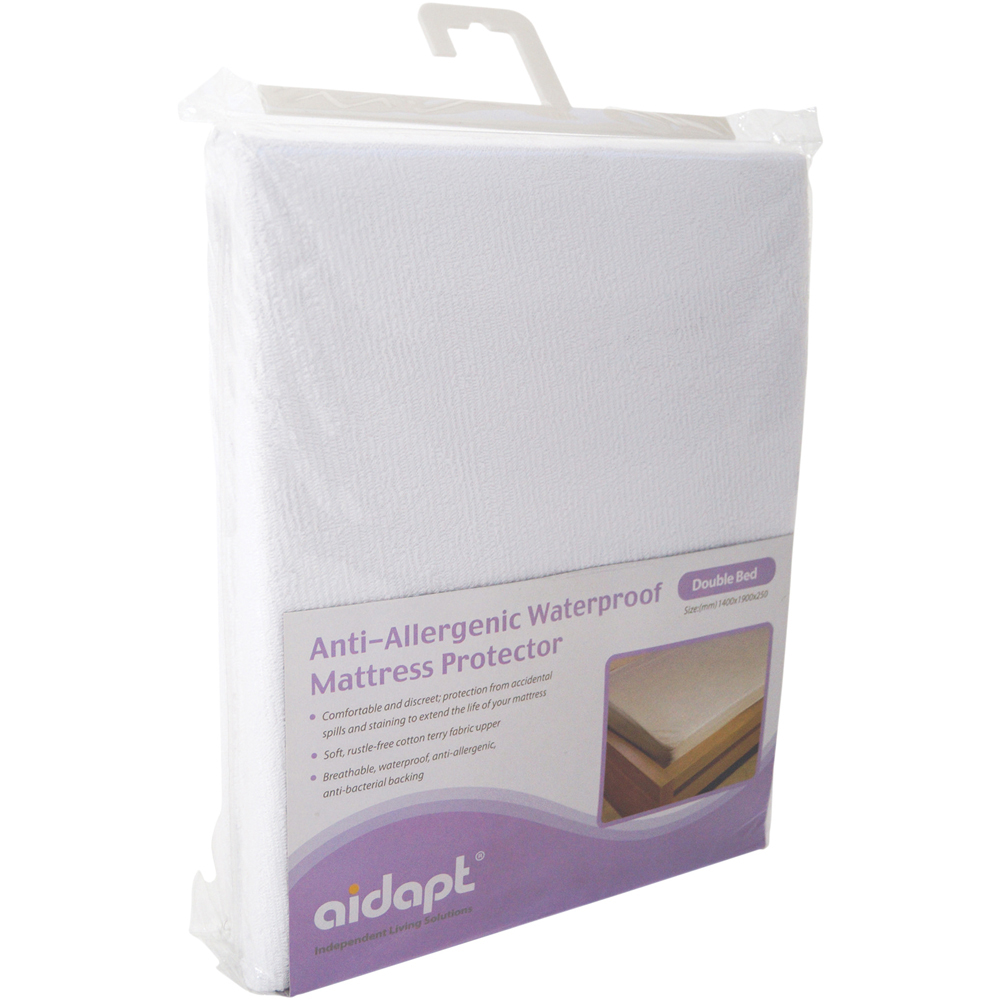 Aidapt Double Anti Allergenic Waterproof Mattress Protector Double Image 1