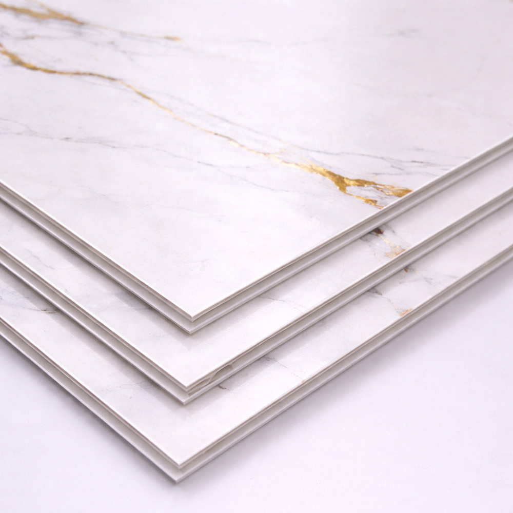 Britwall Gold Vein Carrara Marble Glossy Shower Panel 2400 x 1000mm 3 Pack Image 3