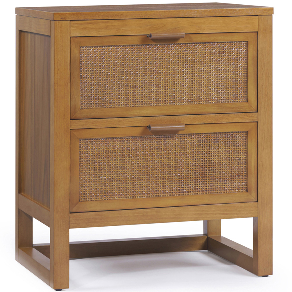 Teamson Home Hatteras 2 Drawer Natural Nightstand Image 2