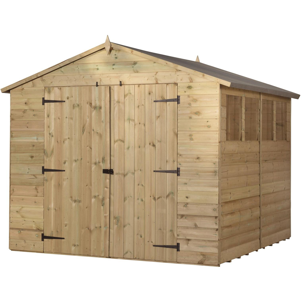 Empire Sheds 9800 8 x 12ft Double Door Tongue and Groove Apex Garden Shed Image 1