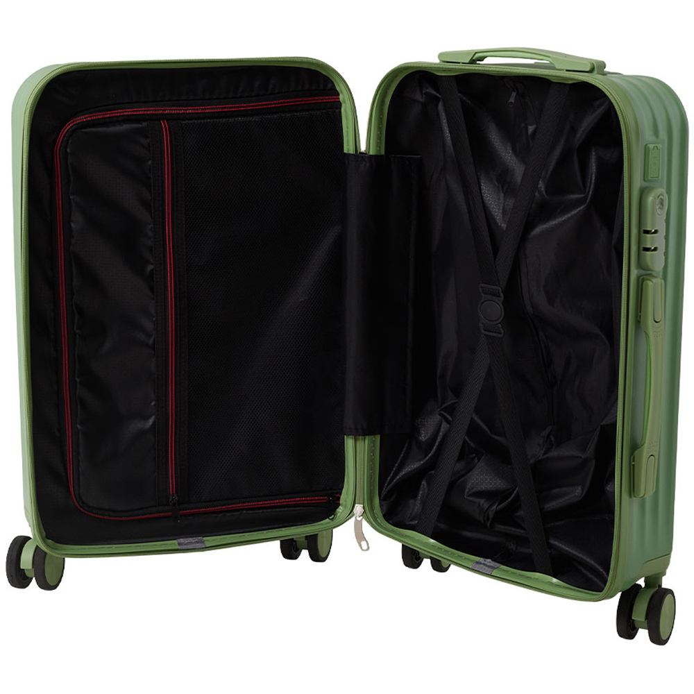 H&O Direct 21 inch Green Hard Shell Luggage Suitcase Image 3