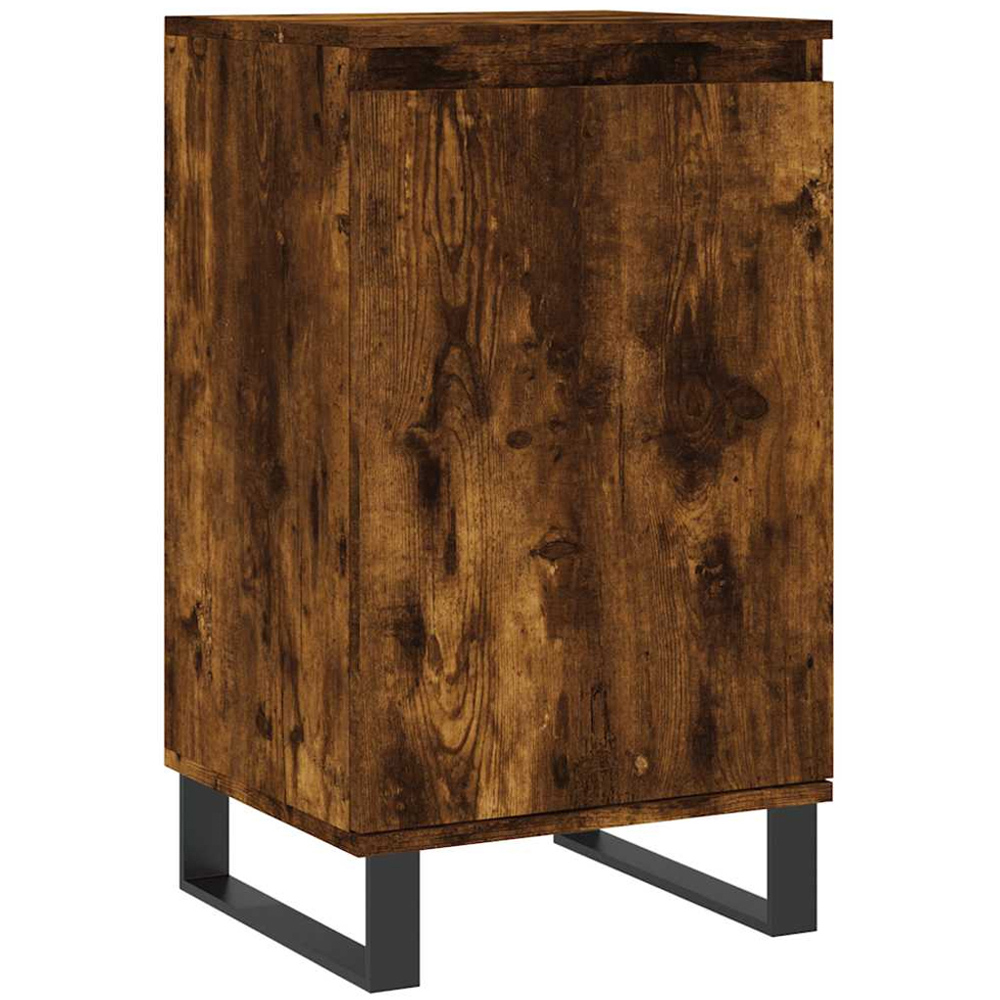 vidaXL Single Door Smoked Oak Sideboard Image 2