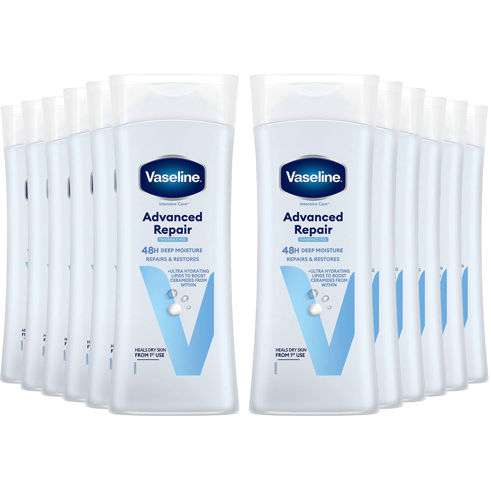 Vaseline Intensive Care Advanced Repair Fragrance Free Body Lotion 400ml 12 Pack Image 1