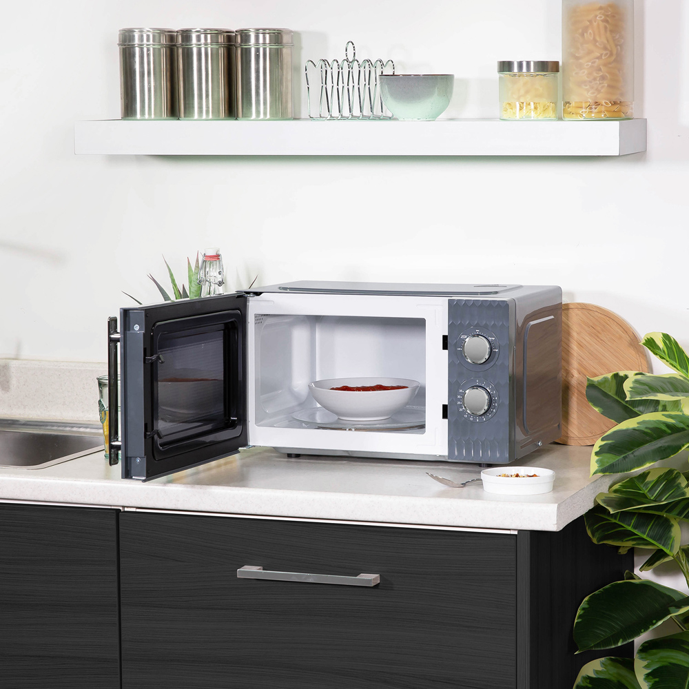 Russell Hobbs RHMM715G Grey Honeycomb 17L Microwave Image 7