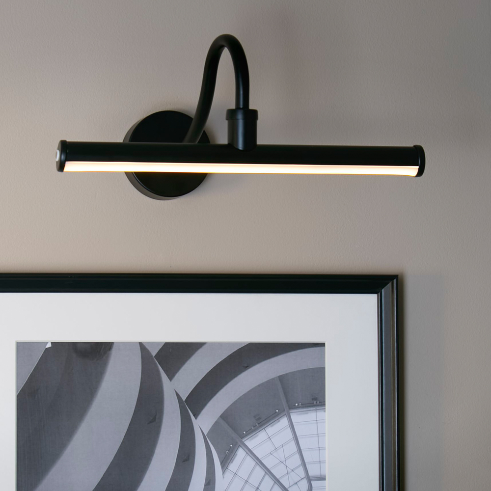 Lighting Collection LED Black Rechargeable Picture Wall Lamp Image 2