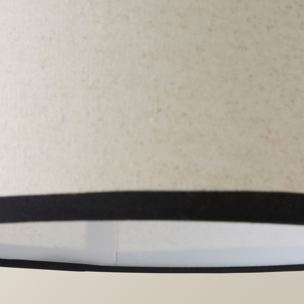 ValueLights Eva Linen Small Drum Shade with Black Trim Image 3