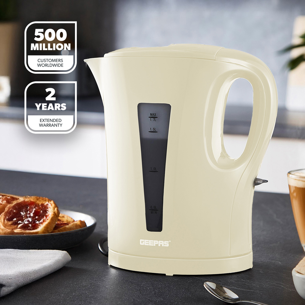 Geepas GK38029UK-BG Beige 1.7L Cordless Kettle 2200W Image 2