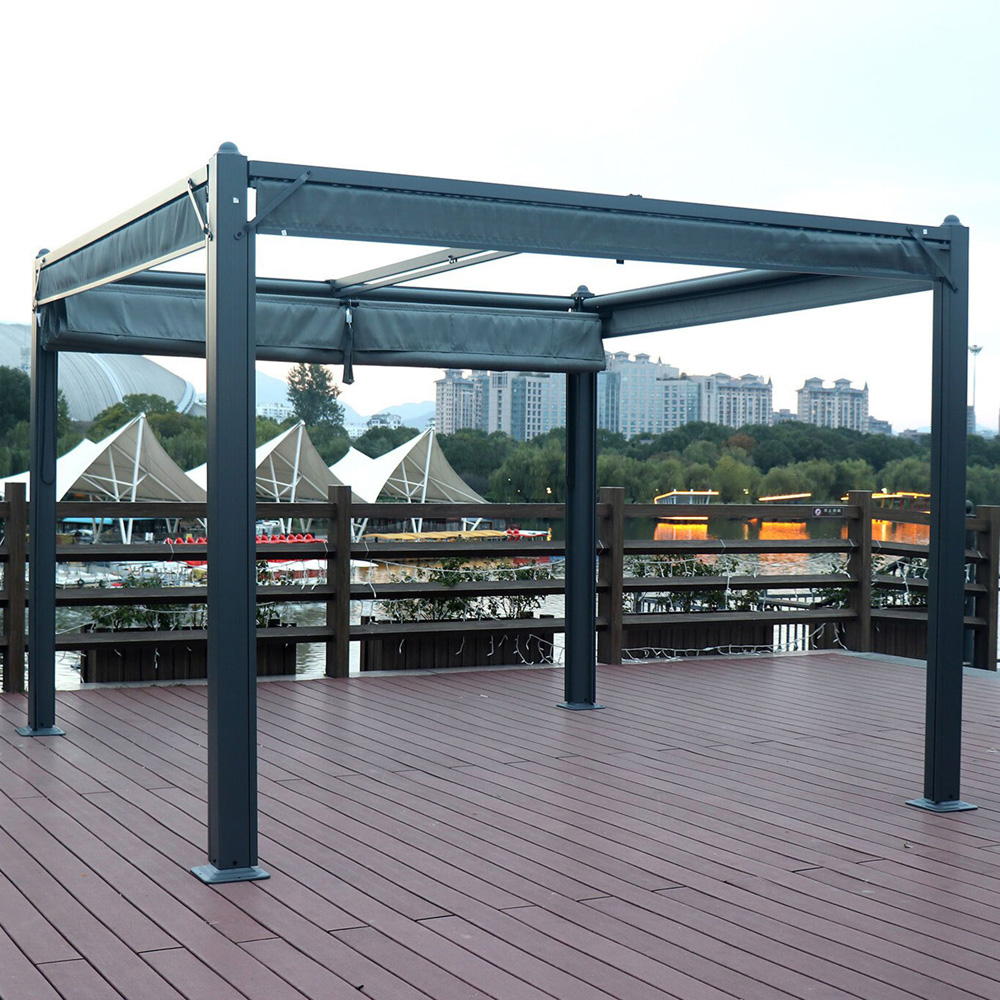 Naples Pergola Canopy Grey 3m Image 1