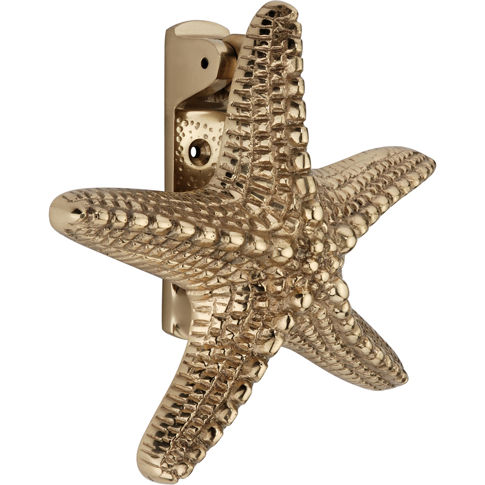 Spira Brass Polished Brass Starfish Door Knocker Image 1