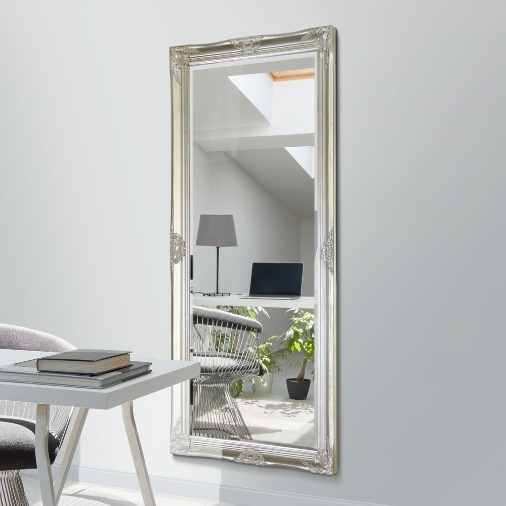 Kingsbury Detailed Silver Dress Mirror 165 x 76cm Image 2