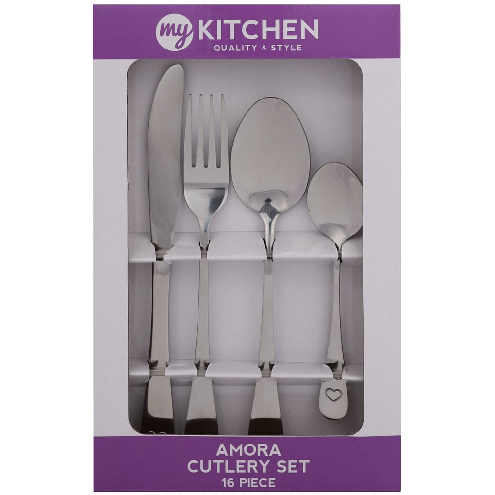 16-Piece Amora Cutlery Set - Silver Image