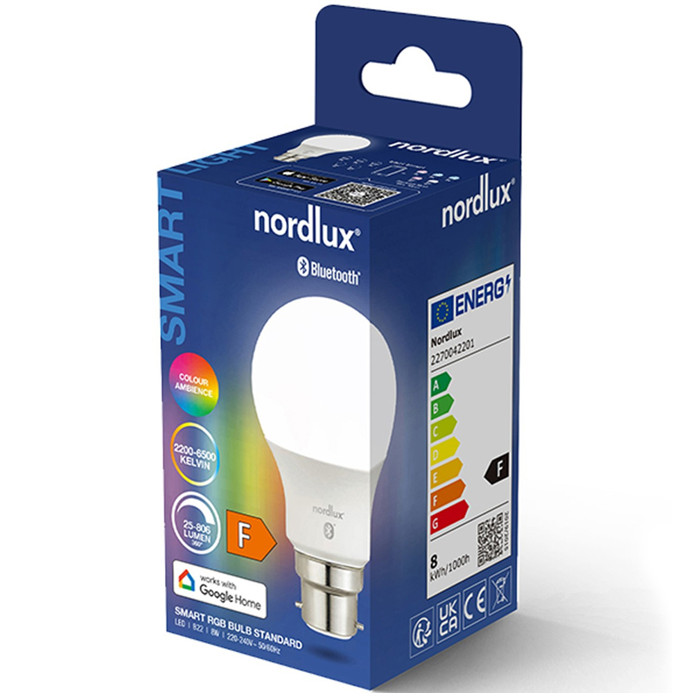 Nordlux Smart A60 B22 806 Lumen White Light Bulb Image 4