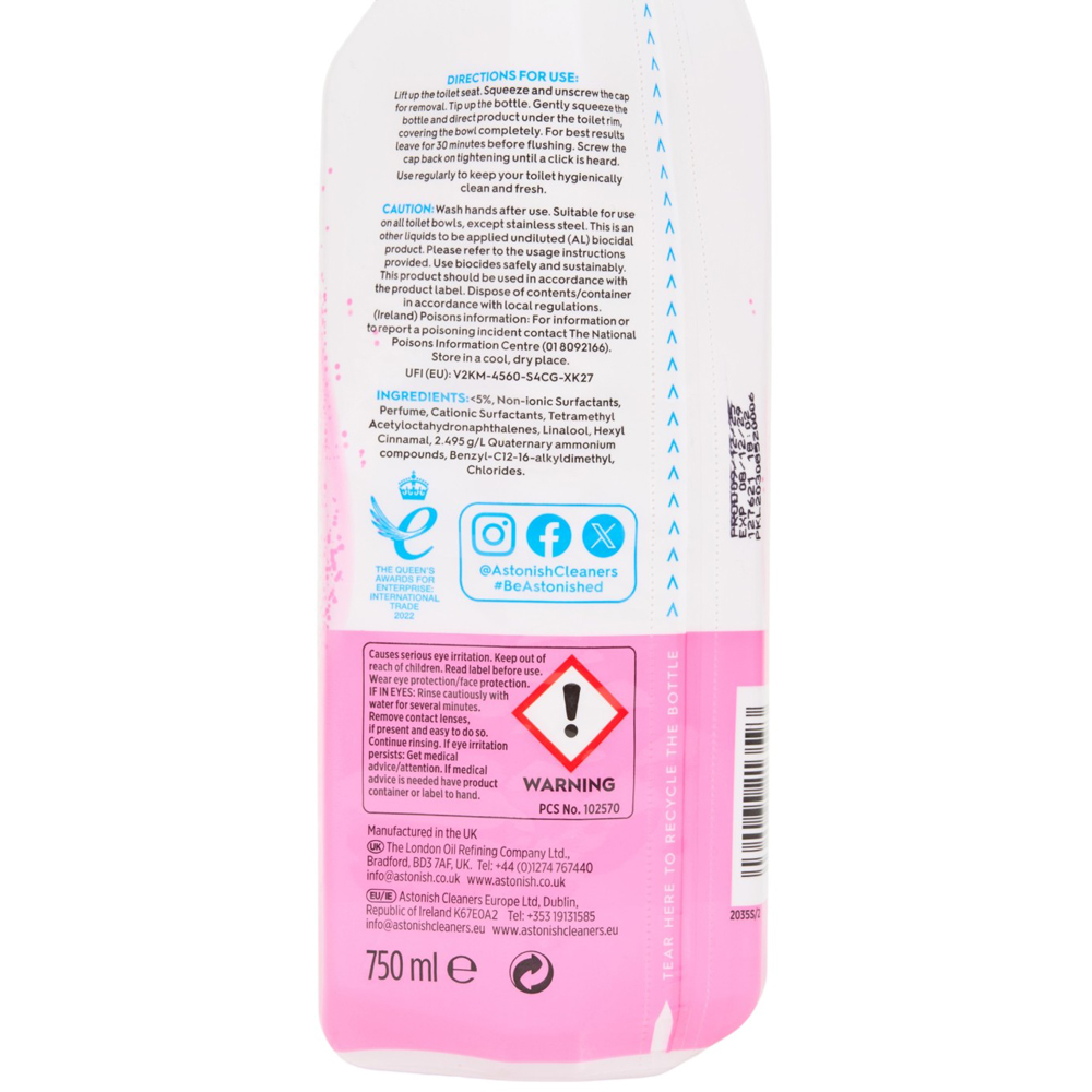 Astonish Toilet Fresh Gel - Peony Image 3