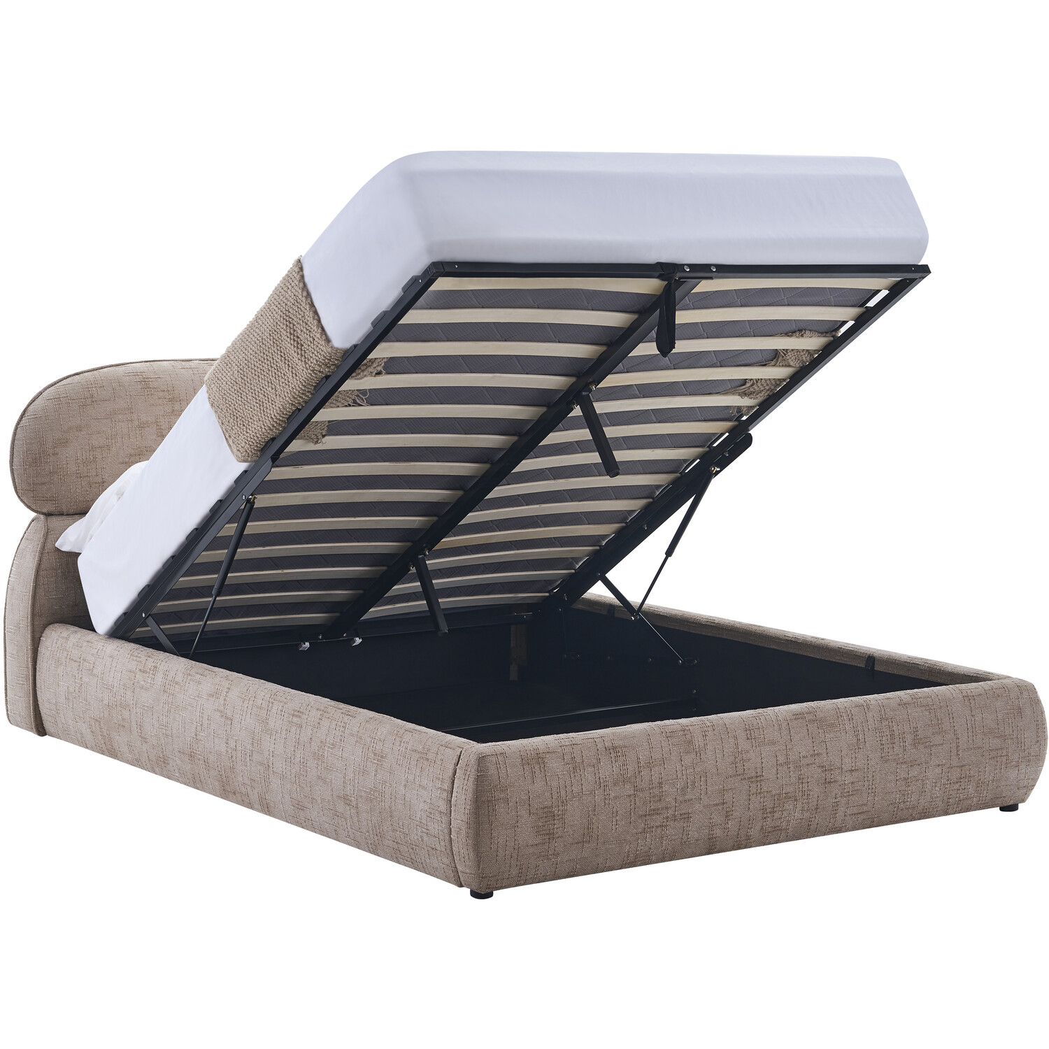 Margot Ottoman Bed Brown Double Image 7