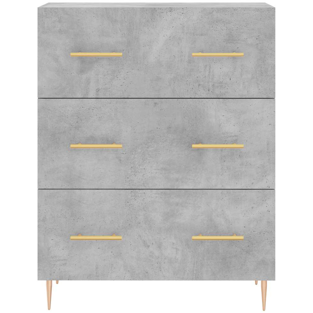 vidaXL 3 Drawer 3 Shelf Concrete Grey Highboard Image 8