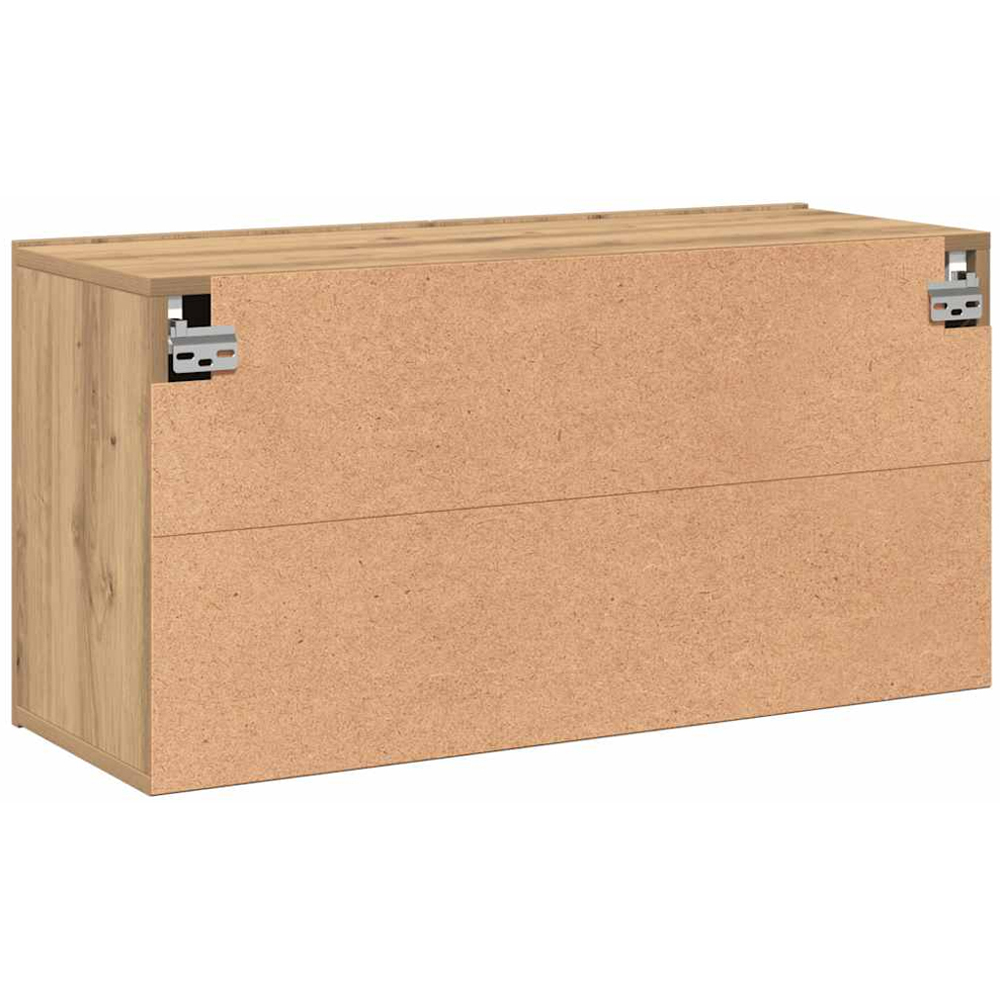 vidaXL 2 Door Artisan Oak Wall Mounted TV Cabinet Image 8