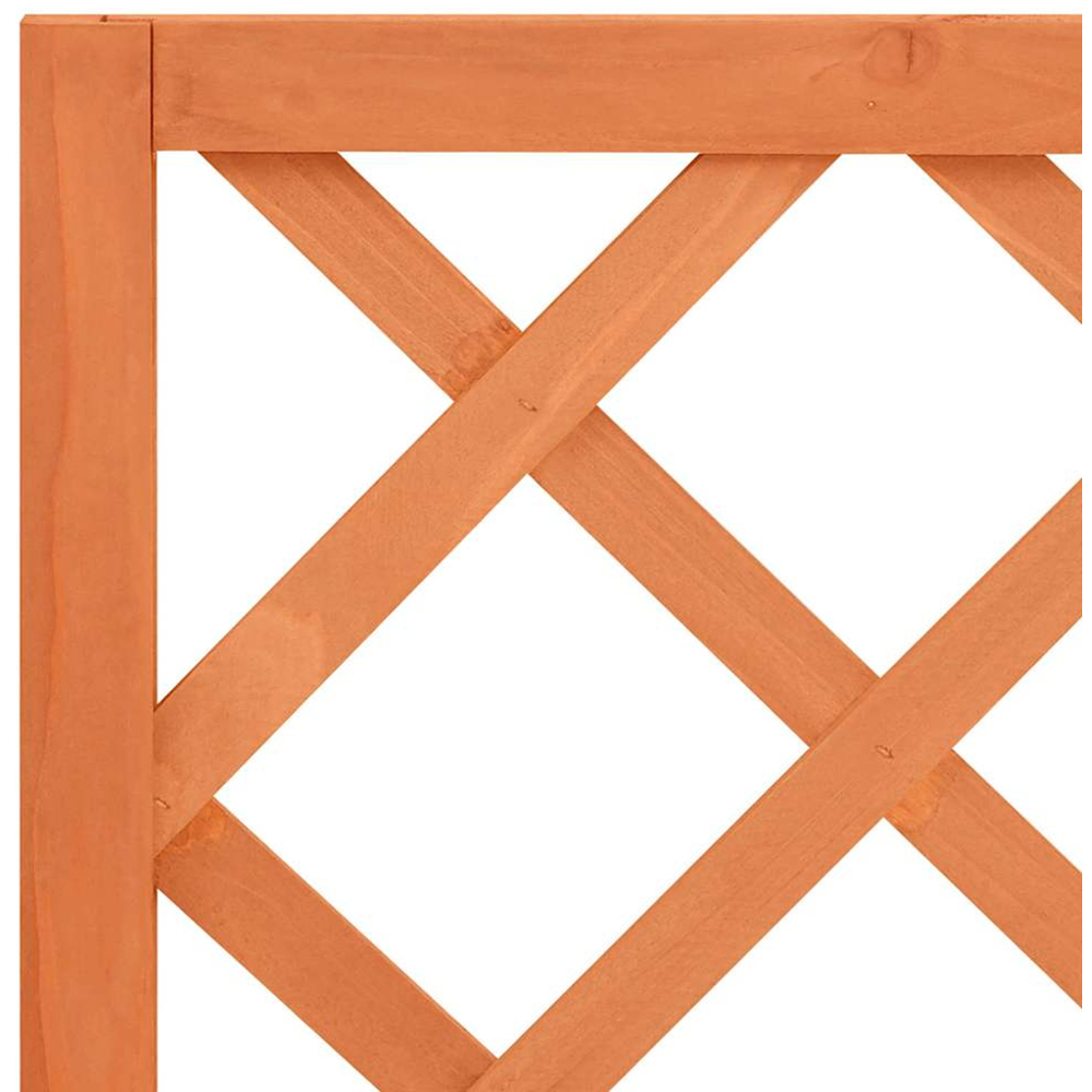 vidaXL Brown Fir Wood Garden Planter with Trellis 135 x 30 x 70cm Image 5