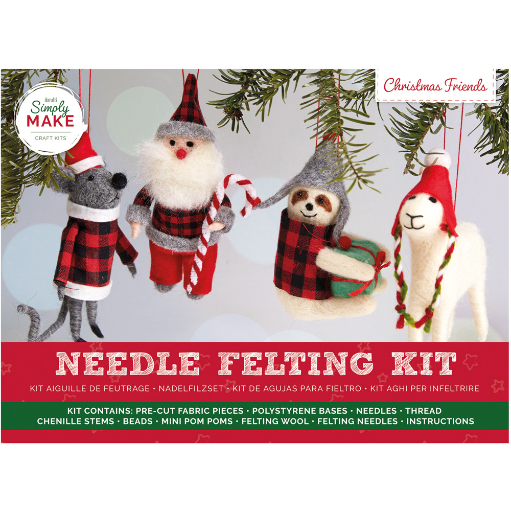 Simply Make Christmas Chums Needle Felting Craft Set 4 Pack Image 8