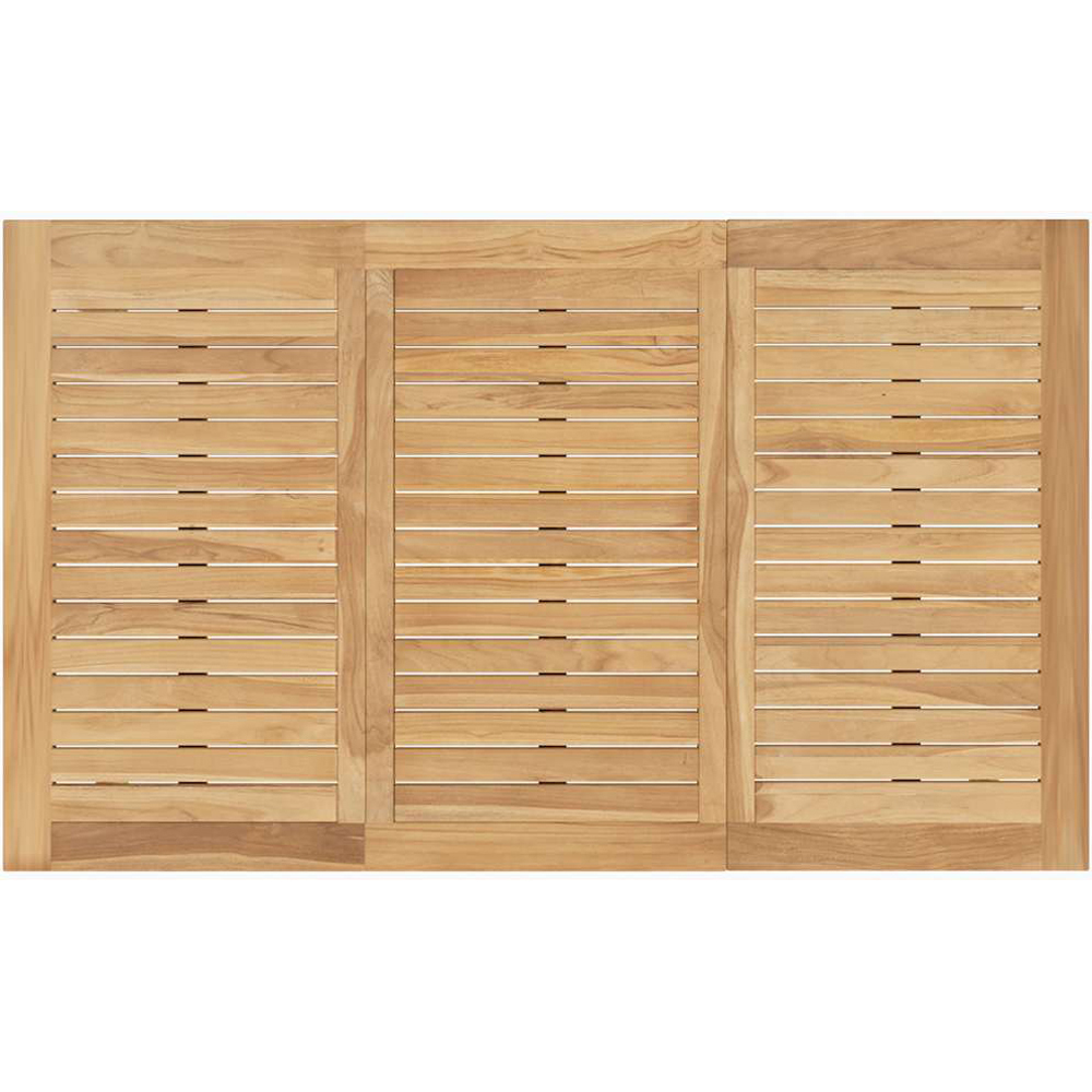 vidaXL Brown Teak Wood Rectangular Foldable Bar Table 105 x 90 x 65cm Image 7