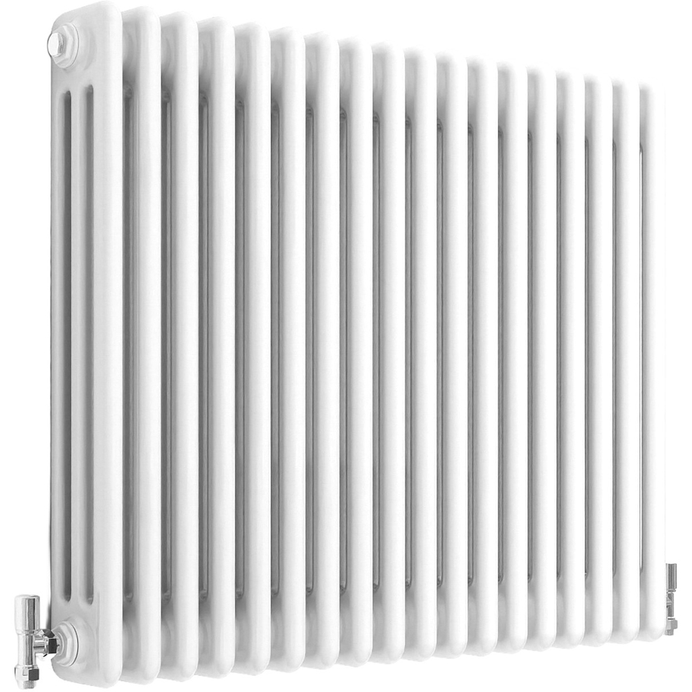 Stech Homes 4328 BTU White 3 Column Horizontal Radiator 600 x 830mm Image 1