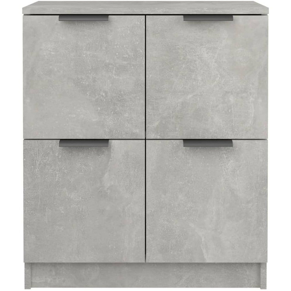 vidaXL 4 Drawer Concrete Grey Sideboard 2 Pack Image 4