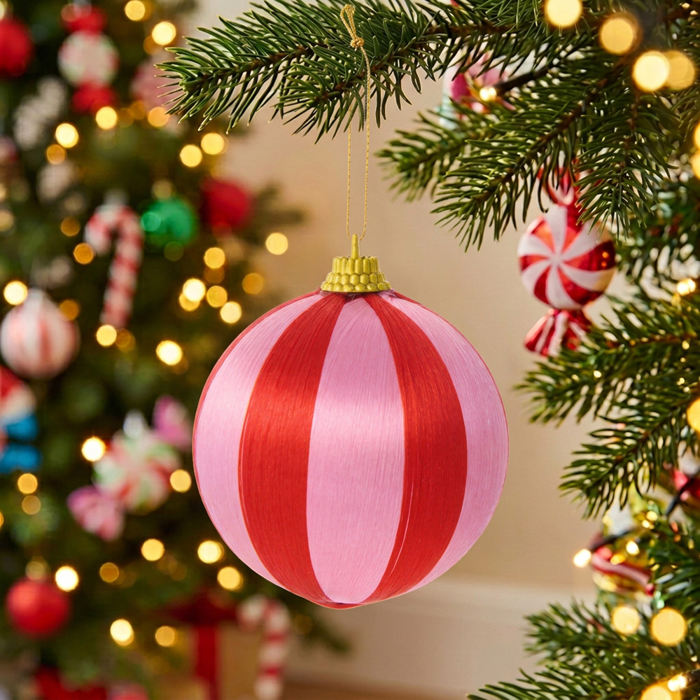 Set of 21 Shiny Candy Cane Baubles Image 3
