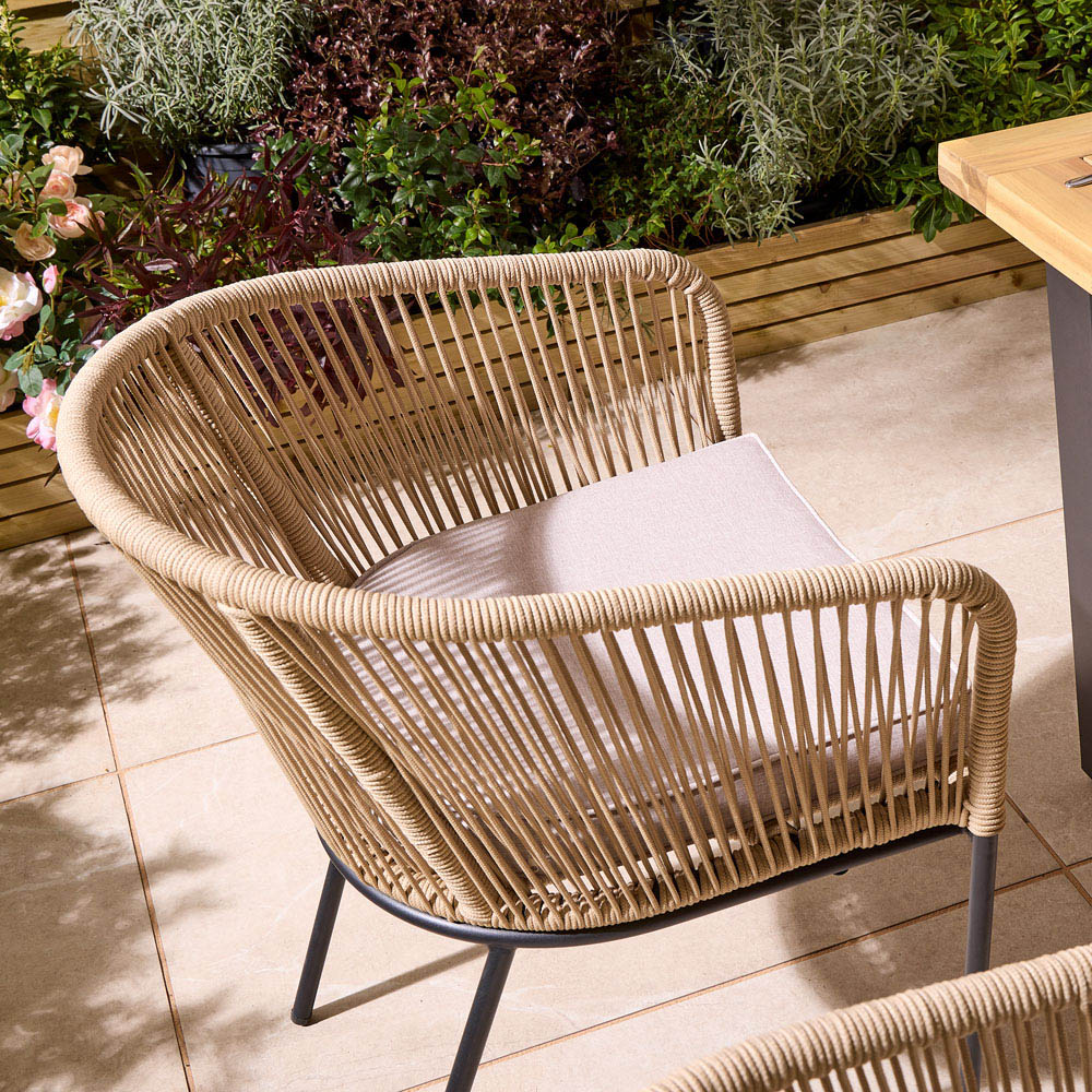 Rowlinson Oslo 4 Seater Natural Dining Set Image 7