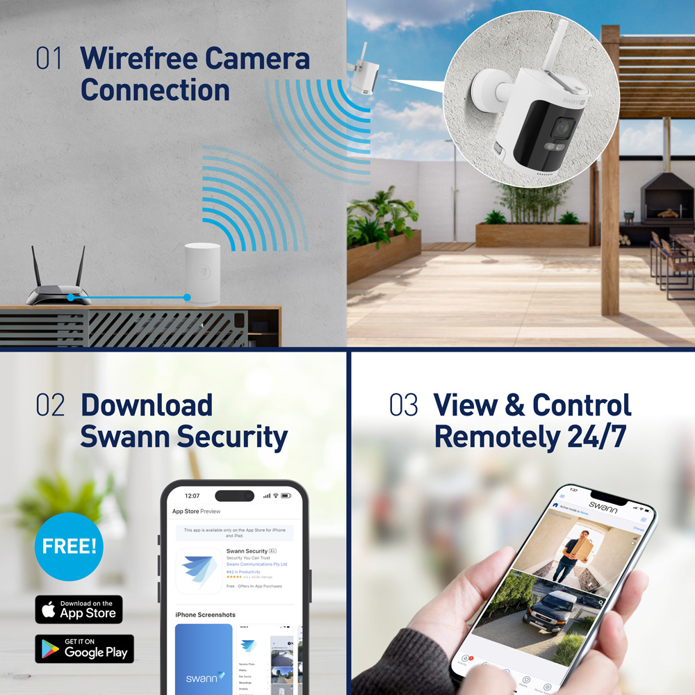 Swann AllSecure Wireless CCTV 4K Camera Kit with 64GB SD Storage Image 9