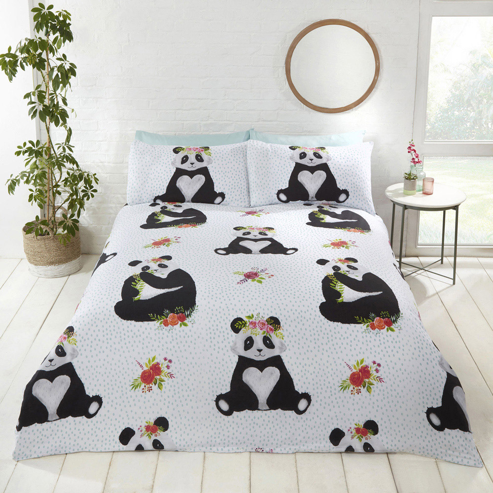 Rapport Home Pandas Double Multicolour Duvet Set Image