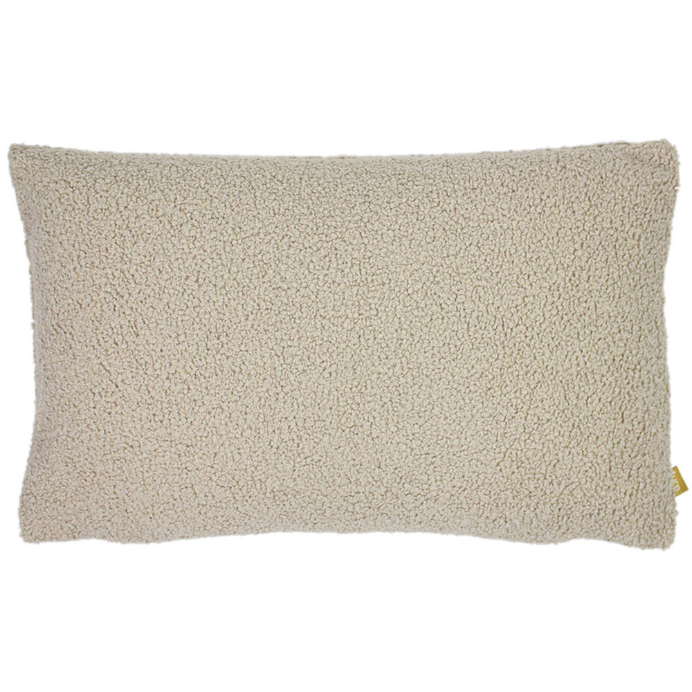 furn. Malham Latte Fleece Rectangular Cushion Wilko
