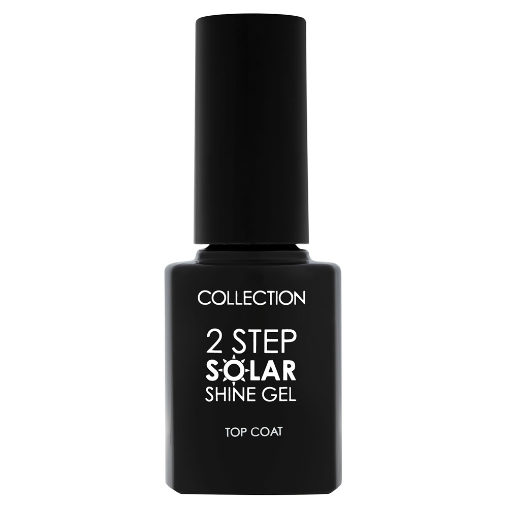 Collection 2 Step Solar Shine Gel Nail Colour Top Coat 11ml Image 1