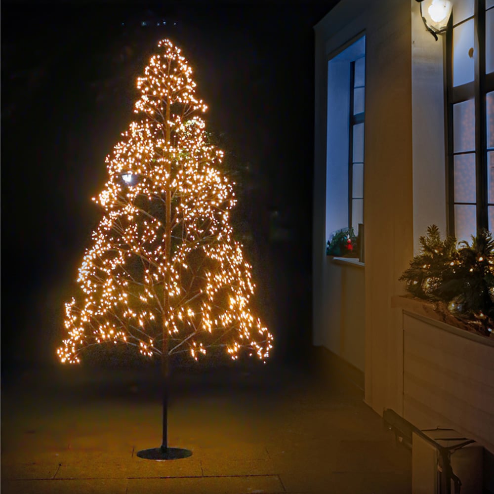 Xmas Haus 2250 Gold Micro LED Black Firework Tree 6ft  Image 2