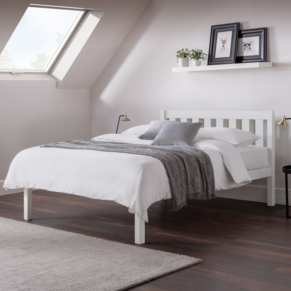 Julian Bowen Luna Double Surf White Bed Image 1