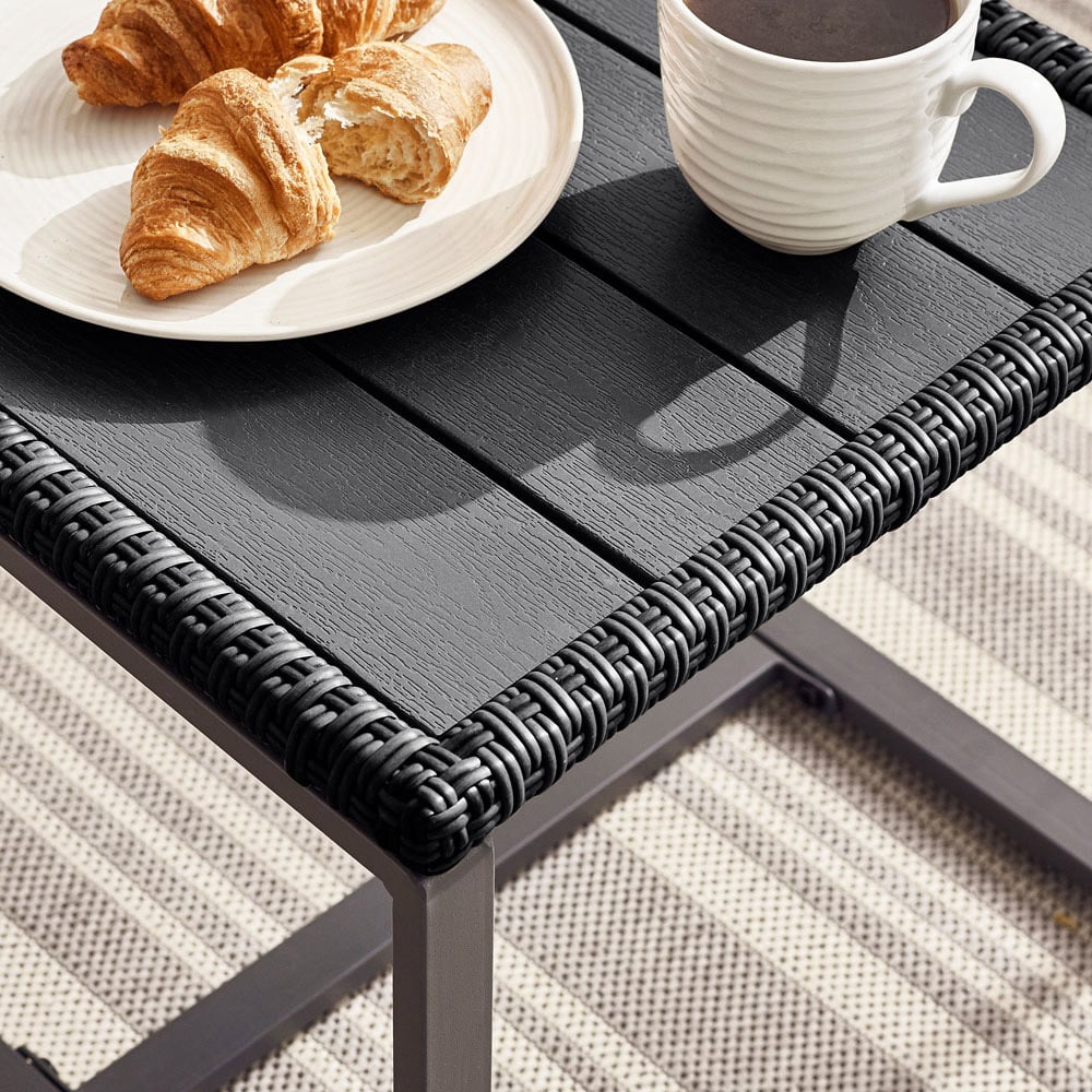 Furniturebox Seville 2 Seater Bistro Set Black Image 6