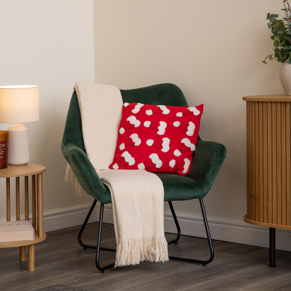 Samuel Alexander Red Santa Hat Soft Christmas Cushion 43 x 43cm Image 3